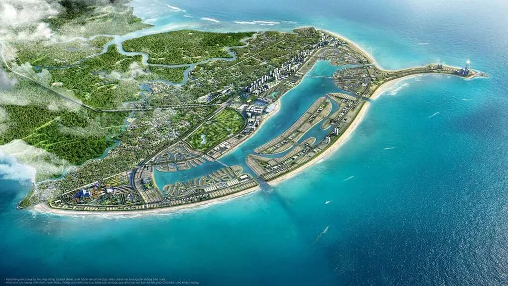 Phối cảnh tổng thể đô thị thông minh Vinhomes Green Paradise hiện đại.
