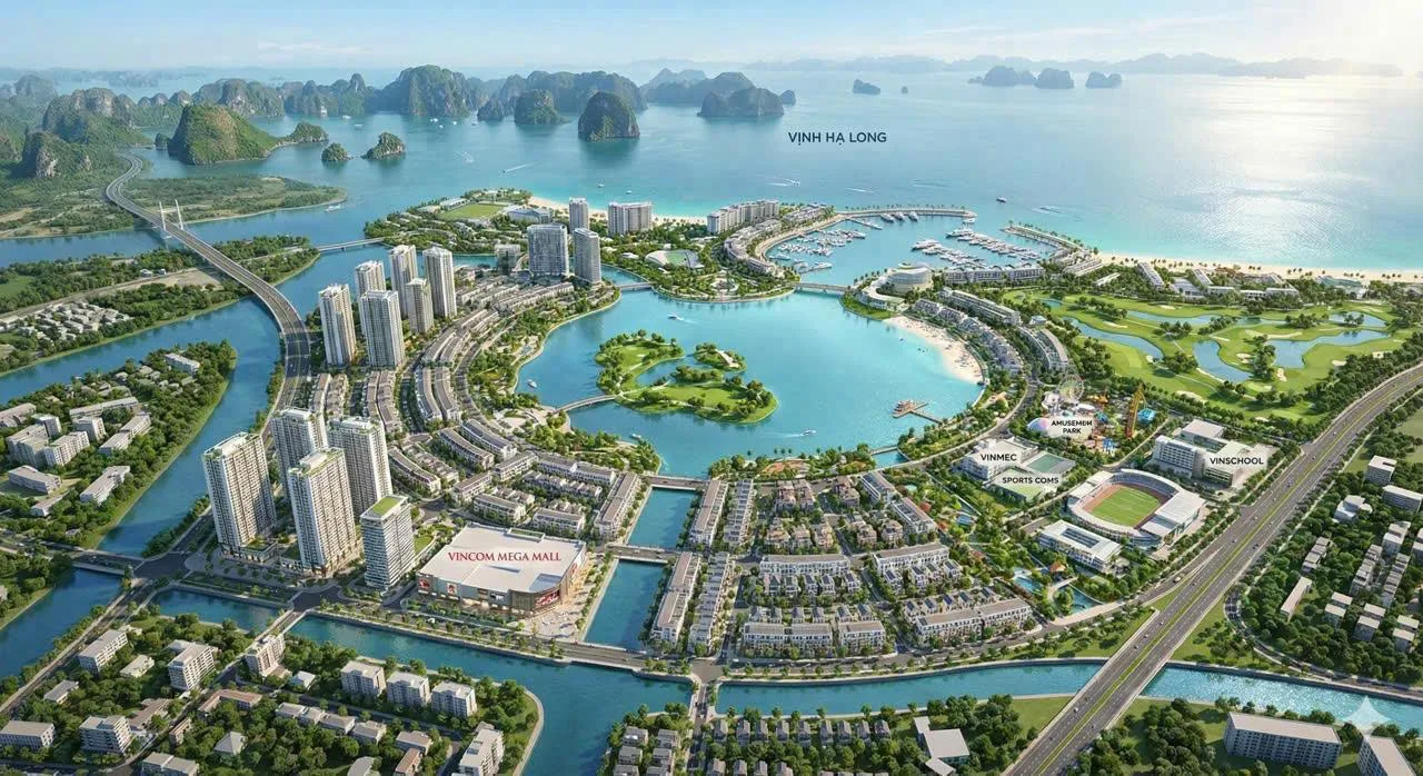 Phối cảnh tổng thể tổ hợp dự án Vinhomes tại Hạ Long.